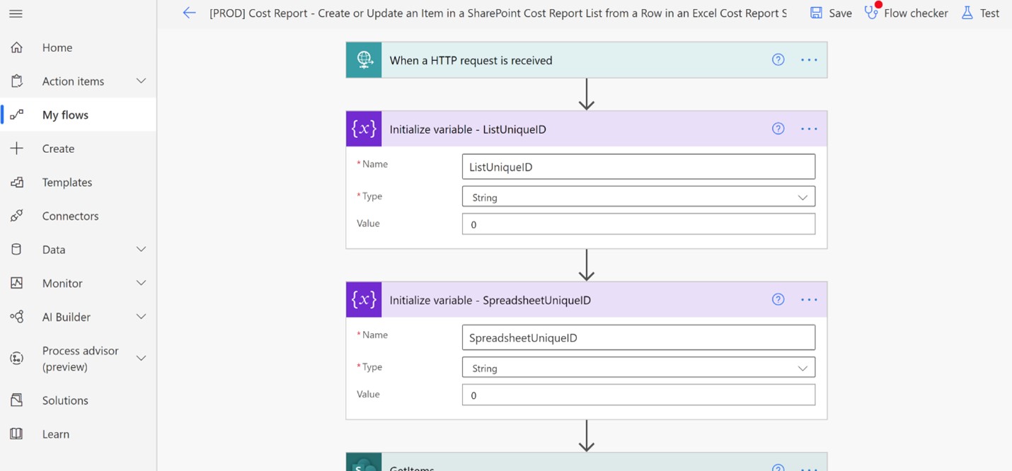 Power Automate workflow